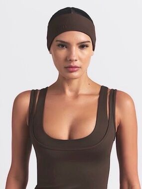 SKIMS X NIKE Dark Sepia Brown Headband NWT